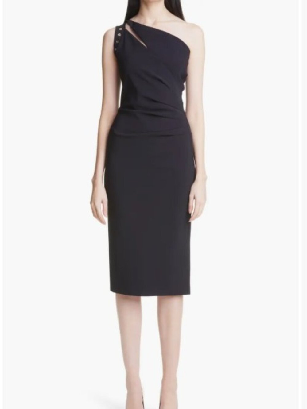 La Petite Robe Chiara Boni- Amee Ruched One-Shoulder Cocktail Dress